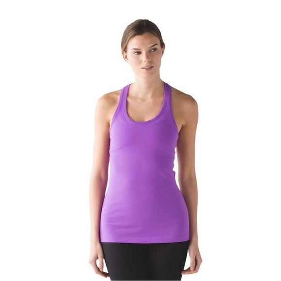 Lululemon Cool Racerback Tank Top Size 4 US Purple Magenta Yoga‎ Athleisure - Picture 1 of 11